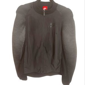 NIKE Mesh/Nylon Black Zip Jacket sz XS